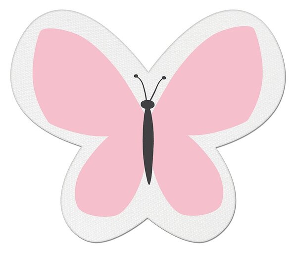 Pernă din amestec de bumbac pentru copii Mike & Co. NEW YORK Pillow Toy Butterfly, 26 x 30 cm, roz