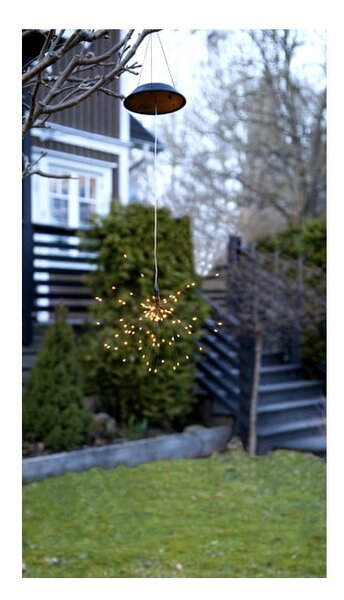 Decorațiune solară LED suspendată cu diode albe Star Trading Firework, înălțime 50 cm