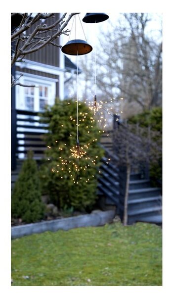 Decorațiune solară LED suspendată cu diode albe Star Trading Firework, înălțime 50 cm