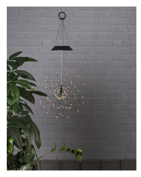Decorațiune solară LED suspendată cu diode albe Star Trading Firework, înălțime 50 cm
