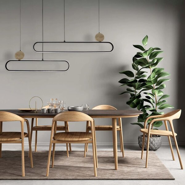 Goldlux Florentyna lampă suspendată 2x48 W negru 333889