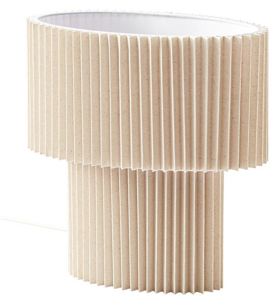 Lampă de masă Lindby, Tazia, Bej, Camera de zi, Țesătură / Textil