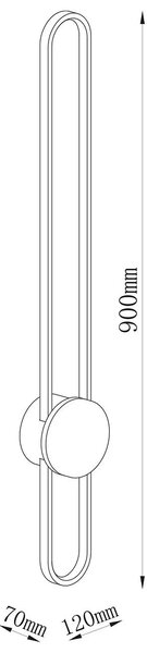 Goldlux Florentyna lampă de perete 1x24 W negru 333919