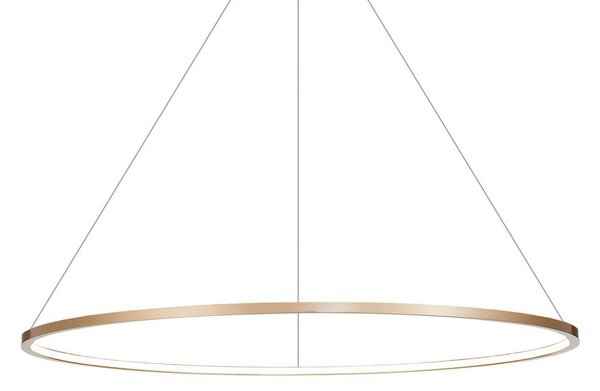 Milagro Lighting Lampă suspendată LED Saturno, Ø 100 cm, auriu, 1 bec, 4.000 K, Auriu / Alamă, Camera de zi / sufragerie, Aluminiu, Modern
