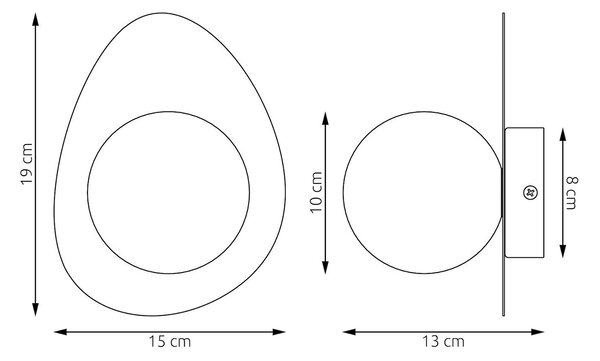 Emibig Ovo lampă de perete 1x8 W bej 1529/K1