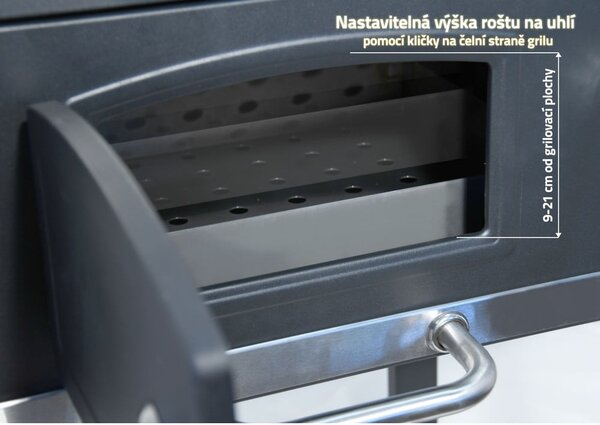 Grătar pe cărbuni cu grill din fontă Cattara Royal