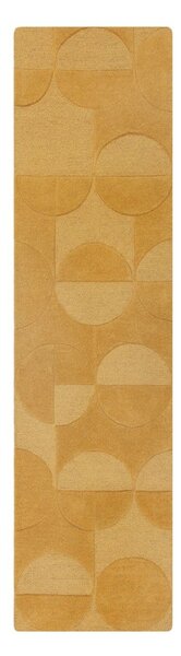 Covor galben ocru tip traversă din lână 60x230 cm Gigi – Flair Rugs