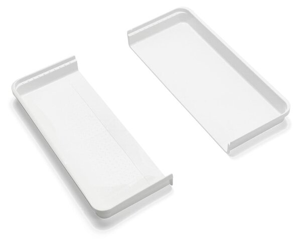 Organizator de tacâmuri alb/gri din plastic 58,5 x 41,5 cm – Addis