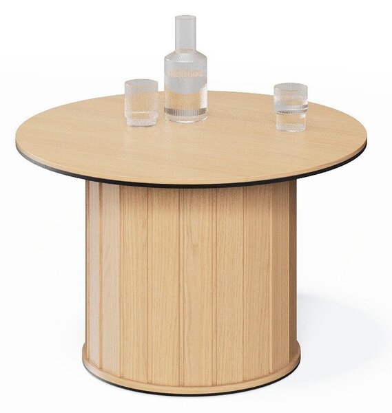 Măsuță de cafea Elbdore 106Stejar, 4cm, PAL laminat, Rotund