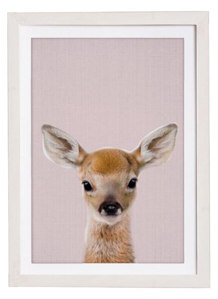 Tablou cu ramă pentru perete Querido Bestiario Baby Deer, 30 x 40 cm
