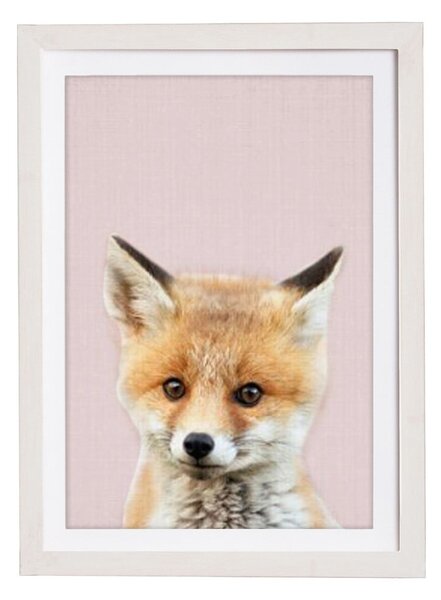 Tablou cu ramă pentru perete Querido Bestiario Baby Fox, 30 x 40 cm