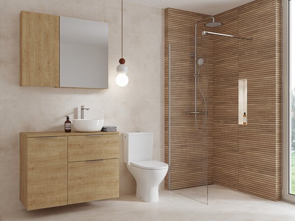 Cersanit Colour wc compact cu capac soft-close cu spălare turbionară alb K103-051