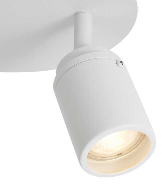 Spot modern de baie alb cu 2 lumini IP44 - Ducha