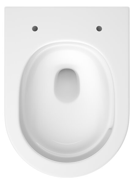Cersanit Intro vas wc cu capac soft-close agăţat fără margine cu spălare turbionară alb lucios S4038-001