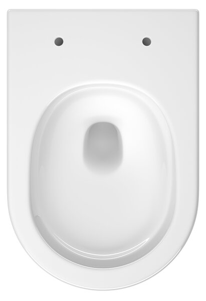 Cersanit Remo vas wc cu capac soft-close agăţat fără margine cu spălare turbionară alb lucios S4035-001