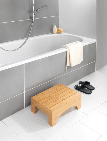Taburet / treaptă din bambus pentru baie Wenko Bamboo