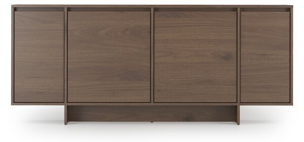 Comodă cu patru uși Zolia 180 cm pe plintă - nuc elegant