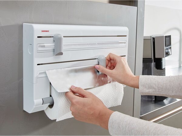 Suport montat pe perete pentru rulouri de bucătărie și folii alimentare LEIFHEIT Parat