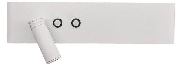 Aplica de perete tip spot RESORT LED/10W/230V + LED/3W, albă, stânga
