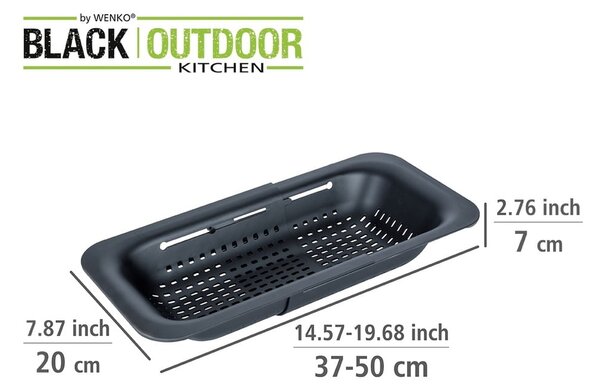 Strecurătoare din plastic Black Outdoor Kitchen Sivo – Wenko