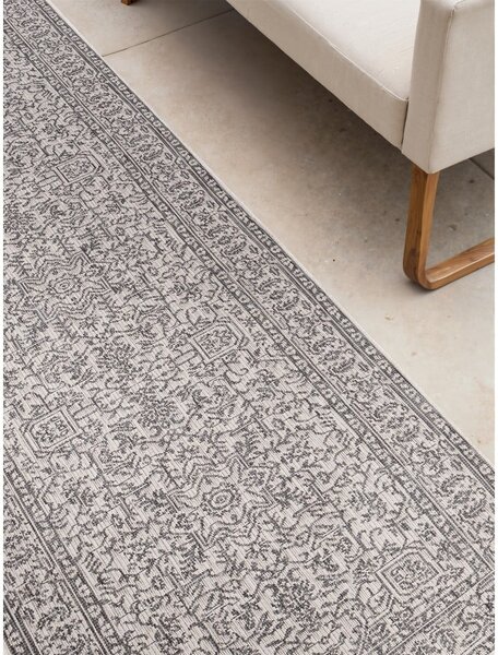 Covor tip traversă pentru interior și exterior gri/fildeș 80x250 cm Duet Kona – NORTHRUGS