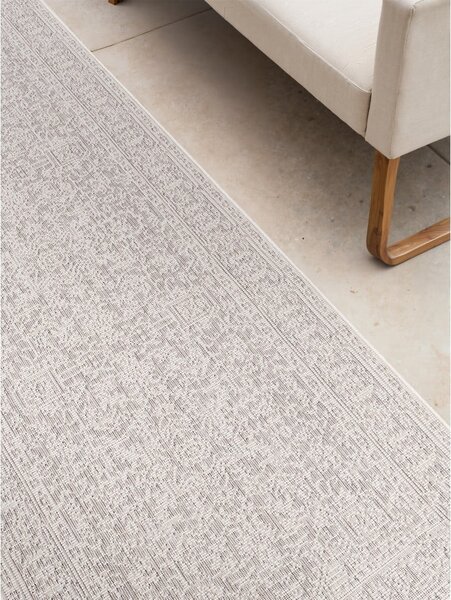 Covor tip traversă pentru interior și exterior gri/fildeș 80x250 cm Duet Kona – NORTHRUGS