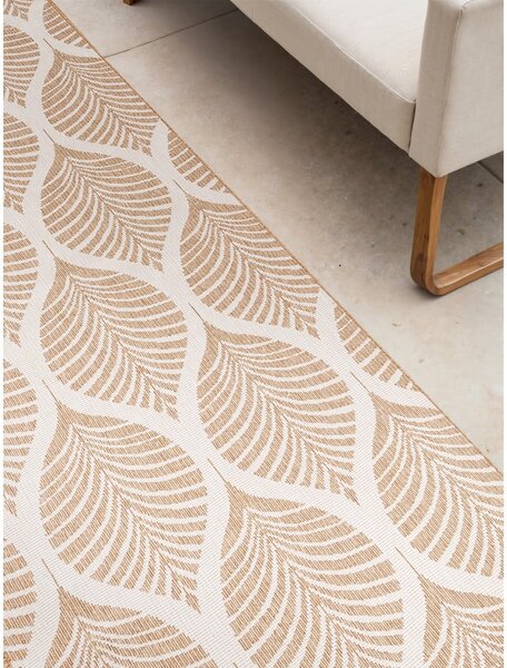 Covor tip traversă pentru interior și exterior bej/fildeș 80x250 cm Duet Liora – NORTHRUGS