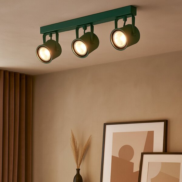 Argon Spot de tavan Canico, cu 3 becuri, verde, Verde, Camera de zi / sufragerie, Metal, Modern
