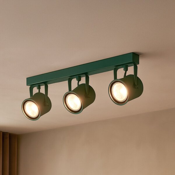 Argon Spot de tavan Canico, cu 3 becuri, verde, Verde, Camera de zi / sufragerie, Metal, Modern