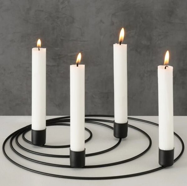 Sfesnic metalic de Advent WREATH negru