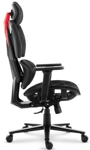 Scaun de birou pivotant textil ergonomic - HC-1010 BLACK