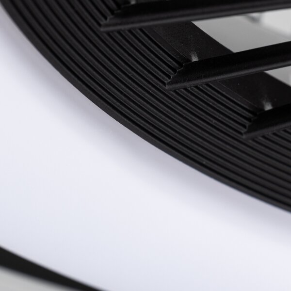 Plafonieră LED dimabilă cu ventilator Brilagi RONDA LED/48W/230V negru + telecomandă