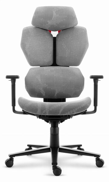 Scaun de birou pivotant textil ergonomic - HC-1010 GREY