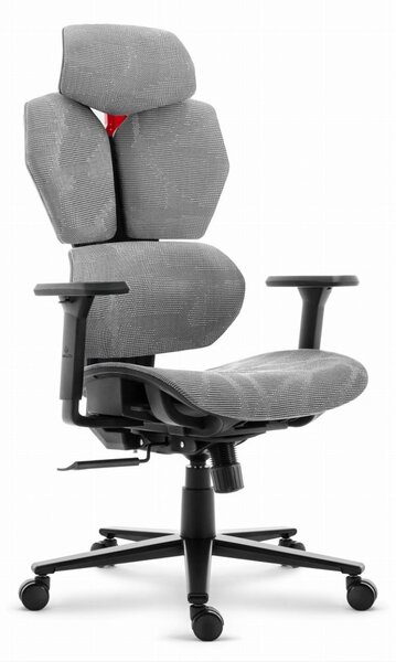 Scaun de birou pivotant textil ergonomic - HC-1010 GREY