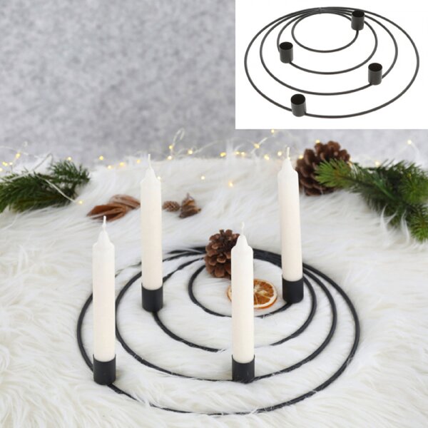 Sfesnic metalic de Advent WREATH negru