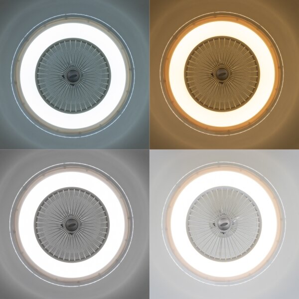 Plafonieră LED dimabilă cu ventilator Brilagi RONDA LED/48W/230V alb + telecomandă