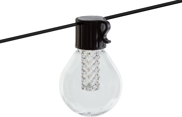 Ghirlandă solară LED reglabilă 15xLED/1,5W/3,7/5V 2200 mAh 9 m IP65 neagră + telecomandă