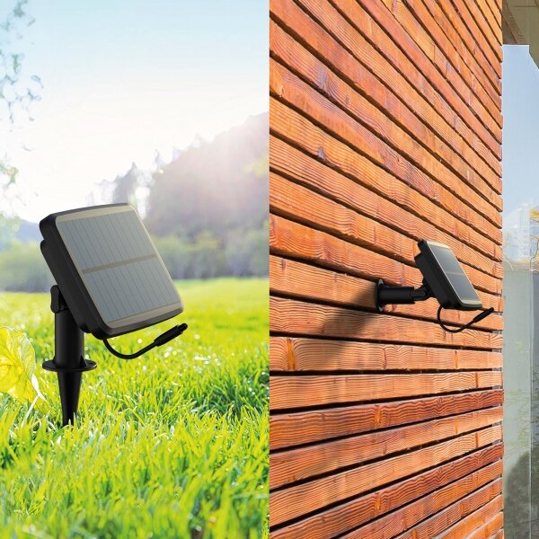 Ghirlandă solară LED RGBIC 15xLED/1,3W/3,7V 2200 mAh 8 m IP65 neagră + telecomandă