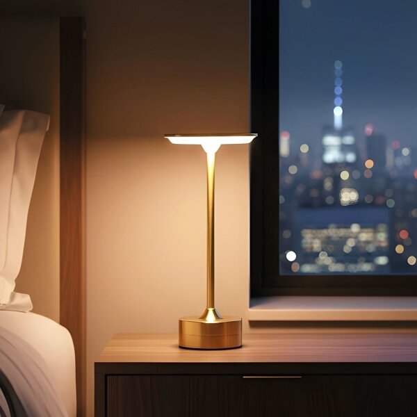 Lampă de birou LED reglabilă reîncărcabilă NEW YORK LED/1,8W/5V 1200 mAh auriu