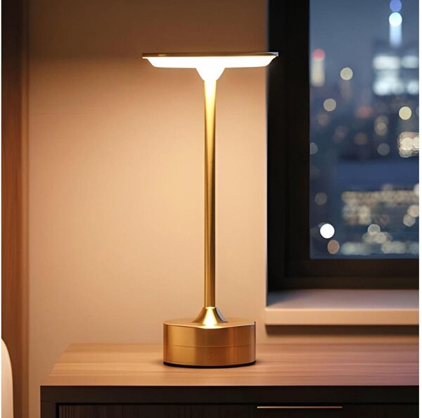 Lampă de birou LED reglabilă reîncărcabilă NEW YORK LED/1,8W/5V 1200 mAh auriu