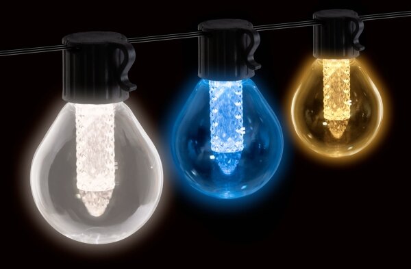 Ghirlandă solară LED reglabilă 15xLED/1,5W/3,7/5V 2200 mAh 9 m IP65 neagră + telecomandă