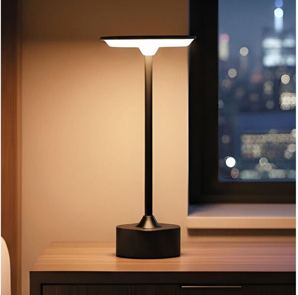 Lampă de birou LED reîncărcabilă NEW YORK, reglabilă, LED/1,8W/5V 1200 mAh, neagră
