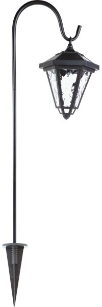 Lampă solară LED, 1,2 V, 200 mAh, IP44, neagră