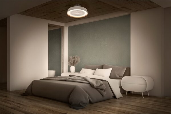 Osram - Plafonieră LED dimabilă cu ventilator de tavan LED/49W/230V alb/auriu + telecomandă