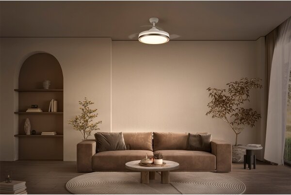 Osram - Plafonieră LED cu ventilator CEILING FAN LED/66W/230V albă + telecomandă