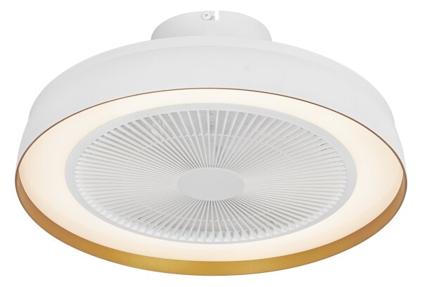 Osram - Plafonieră LED dimabilă cu ventilator de tavan LED/49W/230V alb/auriu + telecomandă