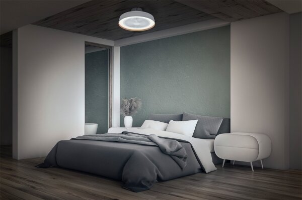 Osram - Plafonieră LED dimabilă cu ventilator de tavan LED/49W/230V alb/auriu + telecomandă
