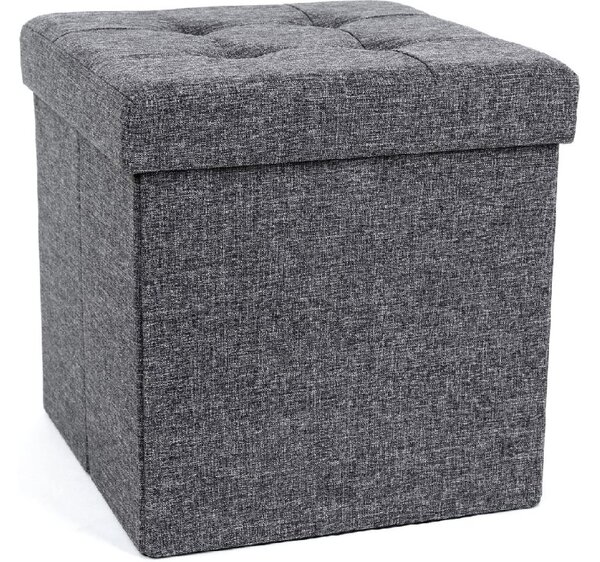 Taburet cu spatiu depozitare LAFINA 38x38 cm, gri
