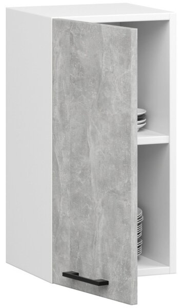 Dulap superior de bucătărie Ozara W40 H580 (alb + beton). Promo -15%. 1071168