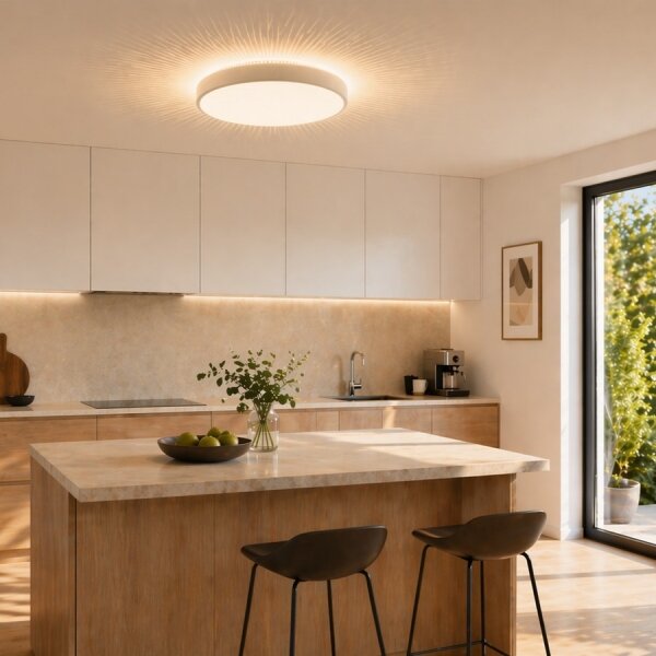 Brilliant - Plafonieră LED SOLISTRA LED/18W/230V diam. 34,5 cm albă